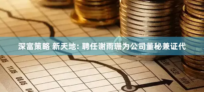 深富策略 新天地: 聘任谢雨珊为公司董秘兼证代